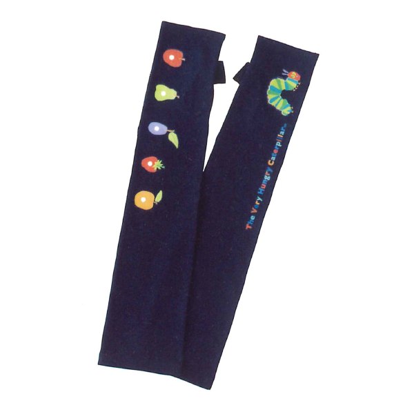 はらぺこあおむしフルーツUV手袋 ネイビー 保育士ウエア 先生ウエア 手袋 大人用