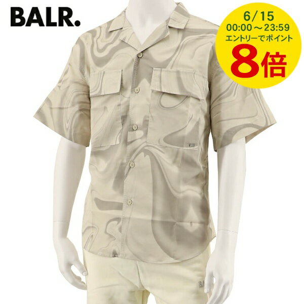 【6/15限定！ポイント8倍】 ボーラー BALR. メンズ 半袖シャツ CHARLIE MARBL