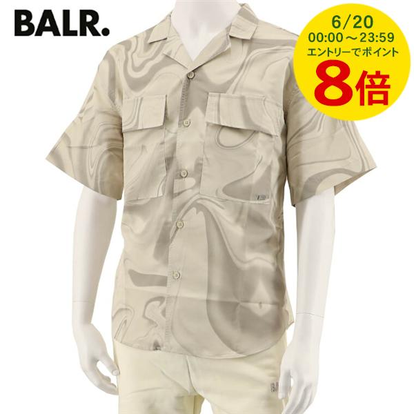 【6/20限定！ポイント8倍】 ボーラー BALR. メンズ 半袖シャツ CHARLIE MARBL