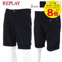 【7/18限定!ポイントでのお支払いもポイントアップ】 リプレイ REPLAY メンズ ショートパンツ M9898 8452307 ブラック 098 グレー 2...