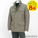 【7/18限定!ポイントでのお支払いもポイントアップ】 ムーレー MooRER メンズ ジャケット LEONARDO STP グレージュ VISONE レオナルド ACQUAシリーズ アクアシリーズ アウター ジップアップ ダブルファスナー能 【プレミアムSTOCK-24AW】