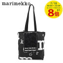 【7/18限定!ポイントでのお支払いもポイントアップ】 マリメッコ marimekko レディース メンズ トートバッグ FUNNY TOTE MARIMERKKI 092212 BLACK WHITE ブラック ホワイト 992 ファニー トート マリメルキ バッグ ハンドバッグ 小物