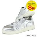 【7/18限定!ポイントでのお支払いもポイントアップ】 訳あり ランオブ RUN OF メンズ スニーカー ROCKET シルバー ロケット シューズ 靴 ローカット レースアップ ユーズド加工 誕生日 クリスマス サイズ 40 240714