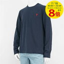 【7/18限定!ポイントでのお支払いもポイントアップ】 アミ AMI メンズ 長袖Tシャツ UTS205 726 BLUE NUIT ネイビー 430 AMI ...