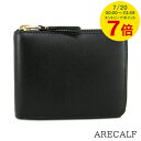 【7/20限定!ポイント7倍】 訳あり コムデギャルソン COMME des GARCONS メンズ レディース 2つ折り財布 ARECALF SA7100 ブ...