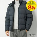【10/25限定!ポイント8倍】 ムーレー MooRER メンズ ダウンジャケット BRETT SKT ネイビー NAVY ブレット ACQUAシリーズ アクアプルーフ ダウン アウター ジップアップ ダブルジップ フード取り外し可能 撥水加工 はっ水 【2025秋冬新作】