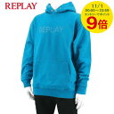 【11/1限定!ポイント9倍】 訳あり リプレイ REPLAY メンズ パーカー M6265A 23358P ウォッシュブルー 180 プルオーバー 長袖 セットアップ可能 M9903 23358P サイズ M 250409