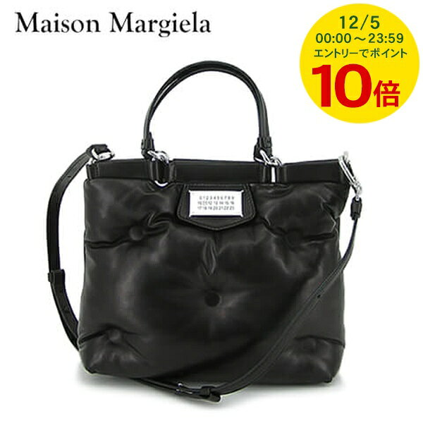【12/5限定！ポイント10倍】 メゾンマルジェラ Maison Margiela レディース ショルダーバッグ GLAM SLAM ミニ トートバッグ S56WD0133 P4300 ブラック T8013 グラムスラム ハンドバッグ 2way 2ウェイ 小物 プレゼント 誕生日 母の日 クリスマス 【2025秋冬新作】のサムネイル