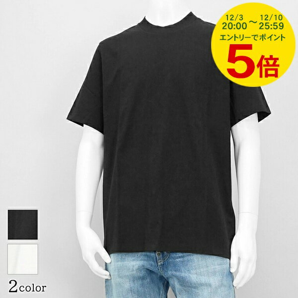 【12/10まで！ポイント5倍】 ジルサンダー JIL SANDER メンズ Tシャツ J21GC0004 J45084 ブラック 001 ホワイト 100 半袖 カットソー クルーネック 無地 【プレミアムSTOCK-25SS】