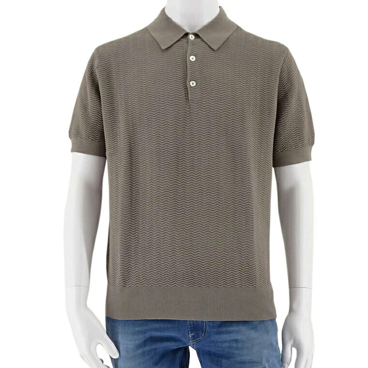 訳あり エンポリオアルマーニ EMPORIO ARMANI メンズ ニットポロシャツ 3R1MXM 1MEXZ INCENSO グレージュ 0144 半袖 サイ...