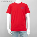 訳あり ディーゼル DIESEL メンズ Tシャツ T DIEGOR K72 A12500 0GRAI レッド 42A 半袖 カットソー クルーネック ロゴ フロッキープリント サイズ S 250705
