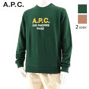アーペーセー A.P.C. メンズ スウェットシャツ SWEAT APC MADAME COEZD H27758 VERT グリーン KAF ROSE ピンク ...