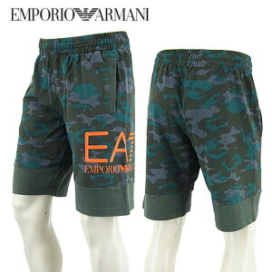 【ポイント11倍！】 エンポリオアルマーニ エアセッテ/EMPORIO ARMANI EA7 メンズ ショートパンツ 3KPS60 PJ5BZ (GREEN CAMOU/カモフラグリーン/2806) ハーフパンツ/迷彩/カモ柄/カモフラージュ/セットアップ可能/3KPM44-PJ5BZ-2806/SL【プレミアムSTOCK-21SS】