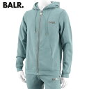 ボーラー BALR. メンズ ジップアップパーカー Q-SERIES STRAIGHT ZIP THROUGH HOODIE B1267 1001 ブルー STONE BLUE Qシリーズ ジップパーカー フーディー 長袖 シングルジップ ウォッシュ セットアップ可能 B1411 1004 STONE BLUE