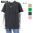 ボーラー BALR. メンズ Tシャツ Q SERIES STRAIGHT T SHIRT B1112 1051 ベージュ IRISH CREAM グリーン PUTTING GREEN アスファルトグレー ASPHALT ピンク FOXGLOVE 半袖 クルーネック ロゴ メタルロゴ Extra heavy cotton 【プレミアムSTOCK-23SS】