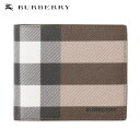 バーバリー BURBERRY London England メンズ 2つ折り財布 8052802 DARK BIRCH BROWN ダークバーチブラウン A8900 折財布 ウォレット サイフ チェック柄 ロゴ 小物 プレゼント 誕生日 クリスマス バレンタイン 8036668 116398 【2024春夏新作】