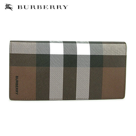 バーバリー BURBERRY London England メンズ 2つ折り長財布 8052803 DARK BIRCH BROWN ダークバーチブラウン A8900 チェック コンチネンタルウォレット ウォレット サイフ 【2024春夏新作】