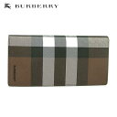 バーバリー バーバリー BURBERRY London England メンズ 2つ折り長財布 8052803 DARK BIRCH BROWN ダークバーチブラウン A8900 チェック コンチネンタルウォレット 小物 ウォレット サイフ プレゼント クリスマス 8036670 116398 【2024春夏新作】