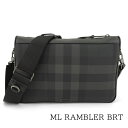 バーバリー BURBERRY London England メンズ ショルダーバッグ ML RAMBLER BRT 8069787 CHARCOAL チャコール A8800 ランブラー ミニバッグ ポシェット クロスボディ バッグ チェック柄 ロゴ 小物 プレゼント 誕生日 クリスマス