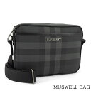 バーバリー BURBERRY London England メンズ ショルダーバッグ MUSWELL BAG 8068588 CHARCOAL チャコール A8800 マズウェル バッグ ミニバッグ ポシェット クロスボディ バッグ チェック柄 総柄 ロゴ 小物 【2024春夏新作】