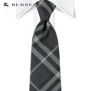 バーバリー BURBERRY London England メンズ ネクタイ 8017265 CHARCOAL A1208 チャコール クラシックカット ヴィンテージチェック シルクタイ ジャガード織り 小物 プレゼント パーティー 父の日 クリスマス 結婚式 誕生日 【2024春夏新作】