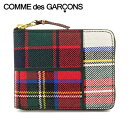 コムデギャルソン COMME des GARCONS ユニセックス 2つ折り財布 TARTAN PATCHWORK SA7100TP レッドチェック RED タータン パッチワーク チェック 総柄 ウォレット 折財布 サイフ ラウンドファスナー 小物 男女兼用 メンズ レディース