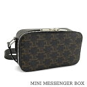 セリーヌ　ポシェット セリーヌ CELINE メンズ ショルダーバッグ MINI MESSENGER BOX 114902EVJ BLACK ブラック 38SI ミニ メッセンジャー ボックス トリオンフ 総柄 バッグ クロスボディ ポシェット 小物