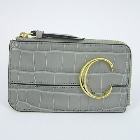 【ポイント5倍】 クロエ/Chloe レディース フラグメントケース CHLOE C CHC19UP059A87 (STORMY GREY/039) クロエ シー/コイン＆カードケース/カードホルダー/カード入れ/小物/プレゼント/誕生日/ゴールド 金具