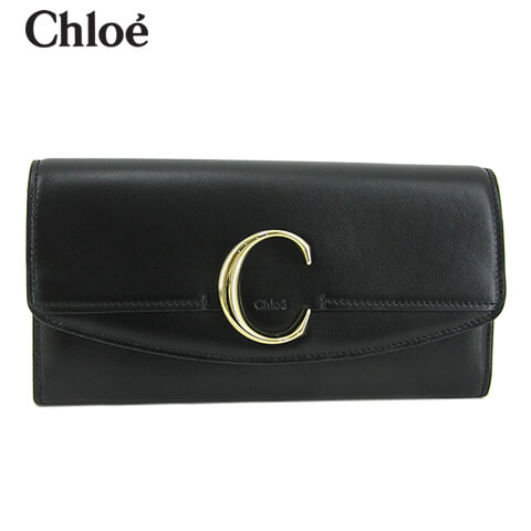 【ポイント6倍！】【2021春夏新作】 クロエ/Chloe レディース 長財布/サイフ CHLOE C CHC19SP055A37 (ブラック/BLACK/001) クロエ シー/ウォレット/財布/小物/プレゼント/誕生日/バレンタイン/クリスマス