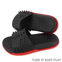 クリスチャンルブタン CHRISTIAN LOUBOUTIN メンズ サンダル TAKE IT EASY FLAT 1240945 BLACK ブラック BK01 スライドサンダル シャワーサンダル シューズ 靴 CLロゴ プレゼント 誕生日 バレンタイン クリスマス 父の日 