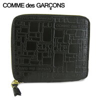 【2021-22秋冬新作】 コムデギャルソン/COMME des GARCONS ユニセックス 2つ折り財布 SA2100EL BLACK ブラック/エンボスロゴ/ウォレット/折財布/サイフ/ラウンドファスナー/ラウンドジップ/小物/プレゼント/誕生日/クリスマス/メンズ/レディース/男女兼用