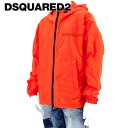 ディースクエアード DSQUARED2 メンズ ブルゾン WIND BREAKER S74AM1331 S53817 オレンジ 186 アウター ジップアップ ダブルジップ ダブルファスナー ジップアップパーカー ナイロンパーカー ドロップショルダー 【プレミアムSTOCK-2223AW】