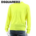 ディースクエアード DSQUARED2 メンズ ニット NEON SWEATER S74HA1299 S18174 イエロー 173 クルーネック 長袖 ロゴ ワンポイント 【プレミアムSTOCK-23SS】