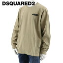 ディースクエアード DSQUARED2 メンズ 長袖Tシャツ D2 SURF BOARD LS TEE S74GD1124 S23851 モカベージュ 806 ロンT カットソー クルーネック ロゴ オーバーサイズ ビッグシルエット 【プレミアムSTOCK-23SS】