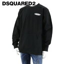 ディースクエアード DSQUARED2 メンズ 長袖Tシャツ D2 SURF BOARD LS TEE S74GD1124 S23851 ブラック 900 ロンT カットソー クルーネック ロゴ オーバーサイズ ビッグシルエット 【プレミアムSTOCK-23SS】