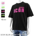 ディースクエアード DSQUARED2 メンズ Tシャツ ICON BLUR LOOSE FIT TEE S79GC0081 S23009 ホワイト ネオンピンク 967X ホワイト ネオングリーン 968X ブラック ネオンピンク 970X ブラック ネオングリーン 971X アイコン 半袖 クルーネック プリント ロゴ 【2024春夏新作】