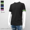 ディースクエアード DSQUARED2 UNDERWEAR ライン メンズ Tシャツ LOGO CUFF T SHIRT D9M3S5770 ブラック グリーン...