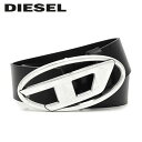 ディーゼル ベルト（メンズ） ディーゼル DIESEL メンズ ベルト B 1DR X08516 PR666 ブラック T8013 プレゼント 誕生日 パーティー バレンタイン 父の日 クリスマス 成人式 【2024春夏新作】