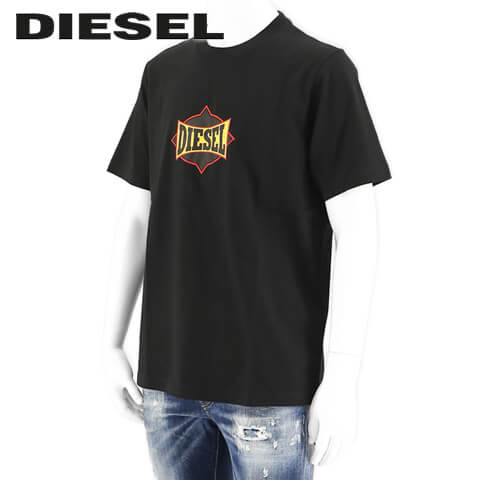 ディーゼル DIESEL メンズ Tシャツ T JUST C13 A03843 0HAYU ブラック 9XX 半袖 クルーネック 【プレミアムSTOCK-22SS】