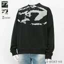 ディーゼル DIESEL メンズ スウェットシャツ S BOXT N5 A13051 0DQAK ブラック 9XX アイボリー 141A トレーナー クルーネッ...