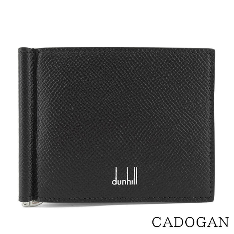 ダンヒル dunhill メンズ マネークリップ折財布 CADOGAN 6CC MONEY CLIP BILLFOLD WALLET DU19R2810CA BLACK ブラック 001 ウォレット 2つ折り財布 カード入れ サイフ 小物 【2024春夏新作】