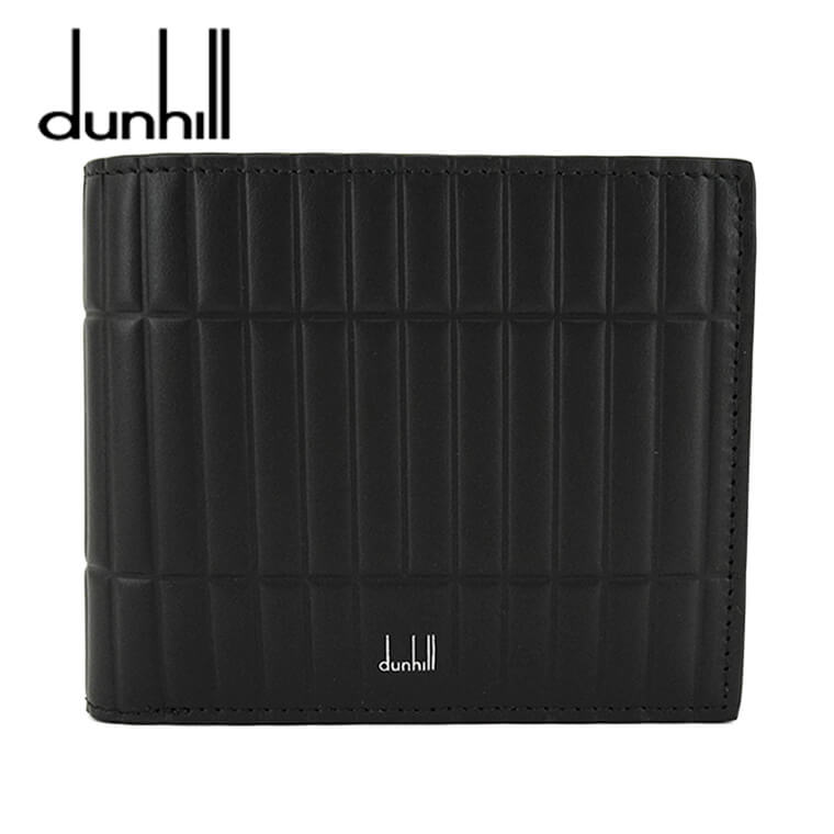 ダンヒル 二つ折り財布（メンズ） ダンヒル dunhill メンズ 2つ折り財布 DU22F2320RA BLACK ブラック 001 ローラガス 4CC & CP ビルフォールド ウォレット 折財布 サイフ ロゴ 小物 プレゼント 誕生日 バレンタイン 父の日 クリスマス