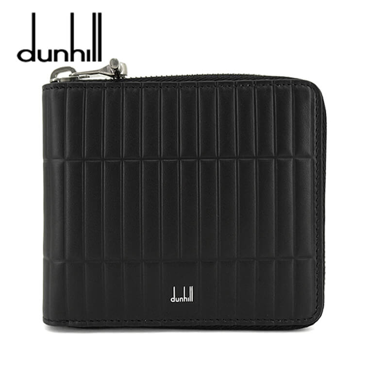 ダンヒル 二つ折り財布（男性向け） ダンヒル dunhill メンズ 2つ折り財布 DU22F2390RA BLACK ブラック 001 ローラガス ジップアラウンド 4CC & コインパース ウォレット 折財布 サイフ ラウンドジップ ロゴ 小物 プレゼント 誕生日 バレンタイン 父の日 クリスマス