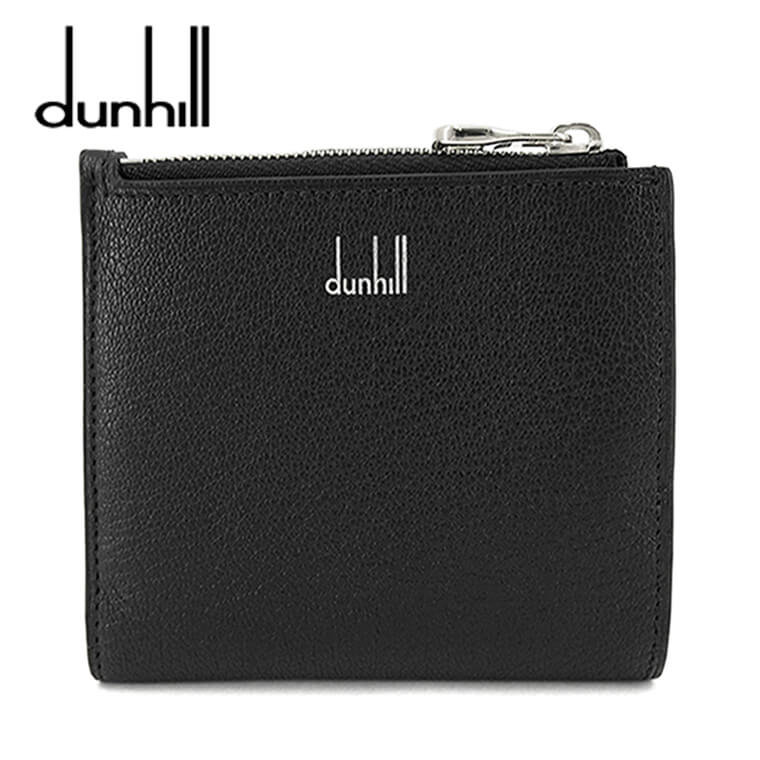 ダンヒル dunhill メンズ 2つ折り財布 DU23R2489GS BLACK ブラック 001 デューク ファインレザー 9CC & コインパース ビルフォールド ウォレット 折財布 サイフ ロゴ 小物 プレゼント 誕生日 …