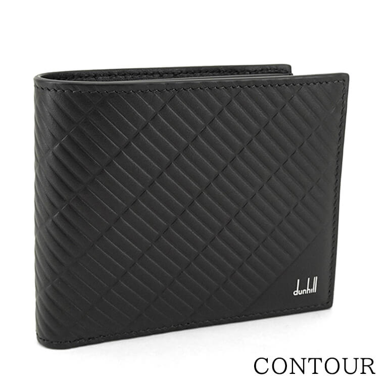 ダンヒル 二つ折り財布（男性向け） ダンヒル dunhill メンズ 2つ折り財布 CONTOUR 4CC & COIN PURSE BILLFOLD DU24R2320PX BLACK ブラック 001 コントゥア 4CC & コインパース ビルフォールド ウォレット 折財布 サイフ 小物 ロゴ プレゼント 誕生日 クリスマス バレンタイン 父の日 【2024春夏新作】