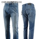 エンポリオ・アルマーニ エンポリオアルマーニ EMPORIO ARMANI メンズ ジーンズ 8N1J45 1D5QZ DENIM BLU MD ウォッシュブルー 0942 REGULAR FIT レギュラーフィット ストレッチ ウォッシュ 【プレミアムSTOCK-23AW】