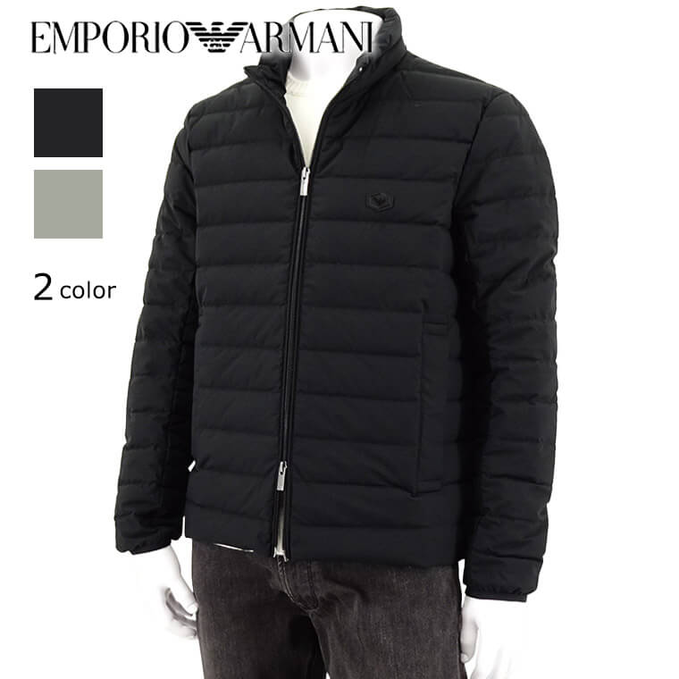 エンポリオ アルマーニ アウター メンズ エンポリオアルマーニ EMPORIO ARMANI メンズ ダウンジャケット 8N1BQ2 1NLRZ NERO ブラック 0999 GREIGE グレージュ 0643 ダウン アウター ジップアップ ダブルジップ キルティング 【プレミアムSTOCK-23AW】