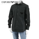 エンポリオアルマーニ EMPORIO ARMANI メンズ シャツ 3R1CC5 1NSGZ NERO ブラック 0999 EMPORIO ARMANI MILANO エンポリオアルマーニ ミラノ 長袖シャツ REGULAR FIT レギュラーフィット エンボスファブリック ロゴ ワイドカラー 【プレミアムSTOCK-23SS】