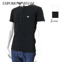 エンポリオアルマーニ EMPORIO ARMANI UNDERWEAR ライン メンズ Tシャツ 112014 3R503 ホワイト 00010 ブラック 00020 アンダーウェアライン 半袖 カットソー ヘンリーネック イーグルロゴ ワンポイント 刺繍 刺しゅう 【プレミアムSTOCK-23SS】