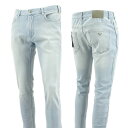 エンポリオアルマーニ EMPORIO ARMANI メンズ ジーンズ 3D1J16 1D13Z DENIM BLU CH ウォッシュライトブルー 0943 SLIM FIT スリムフィット ストレッチ ウォッシュ 【2024春夏新作】